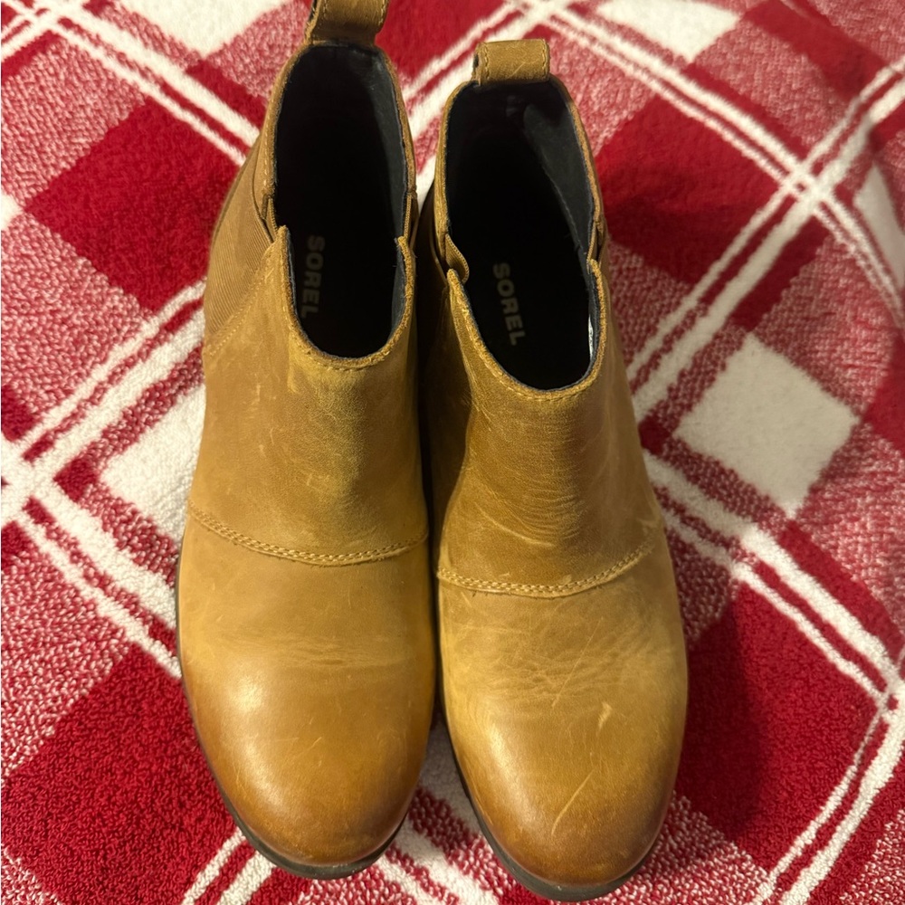 Sorel Women's Brown Leather Ankle Booties